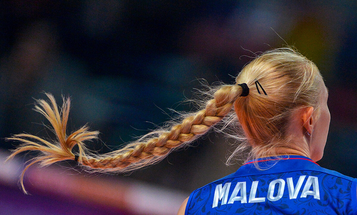 A Russian volleyball player Anna Malova.