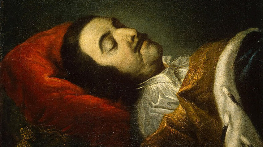 Portret Petra Velikega na smrtni postelji