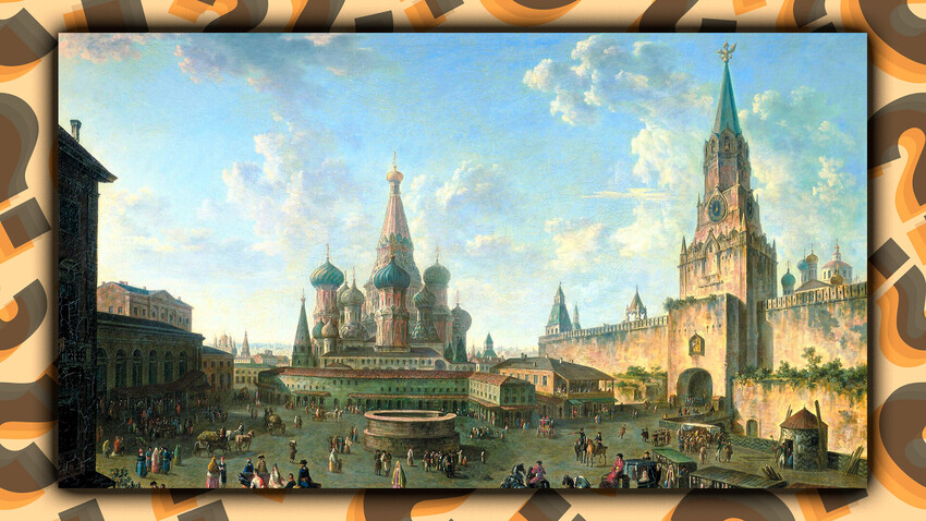 Red Square in Moscow, 1801, by Fedor Alekseev