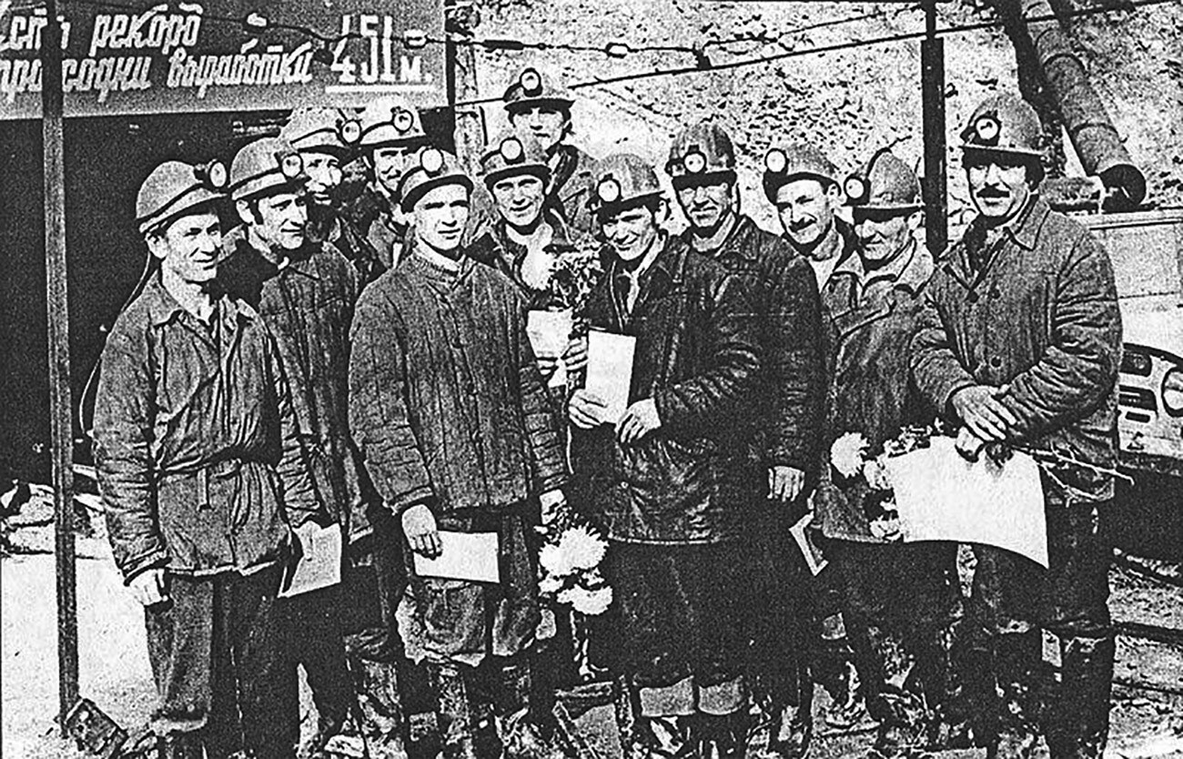 Mineurs de Sadon en 1979