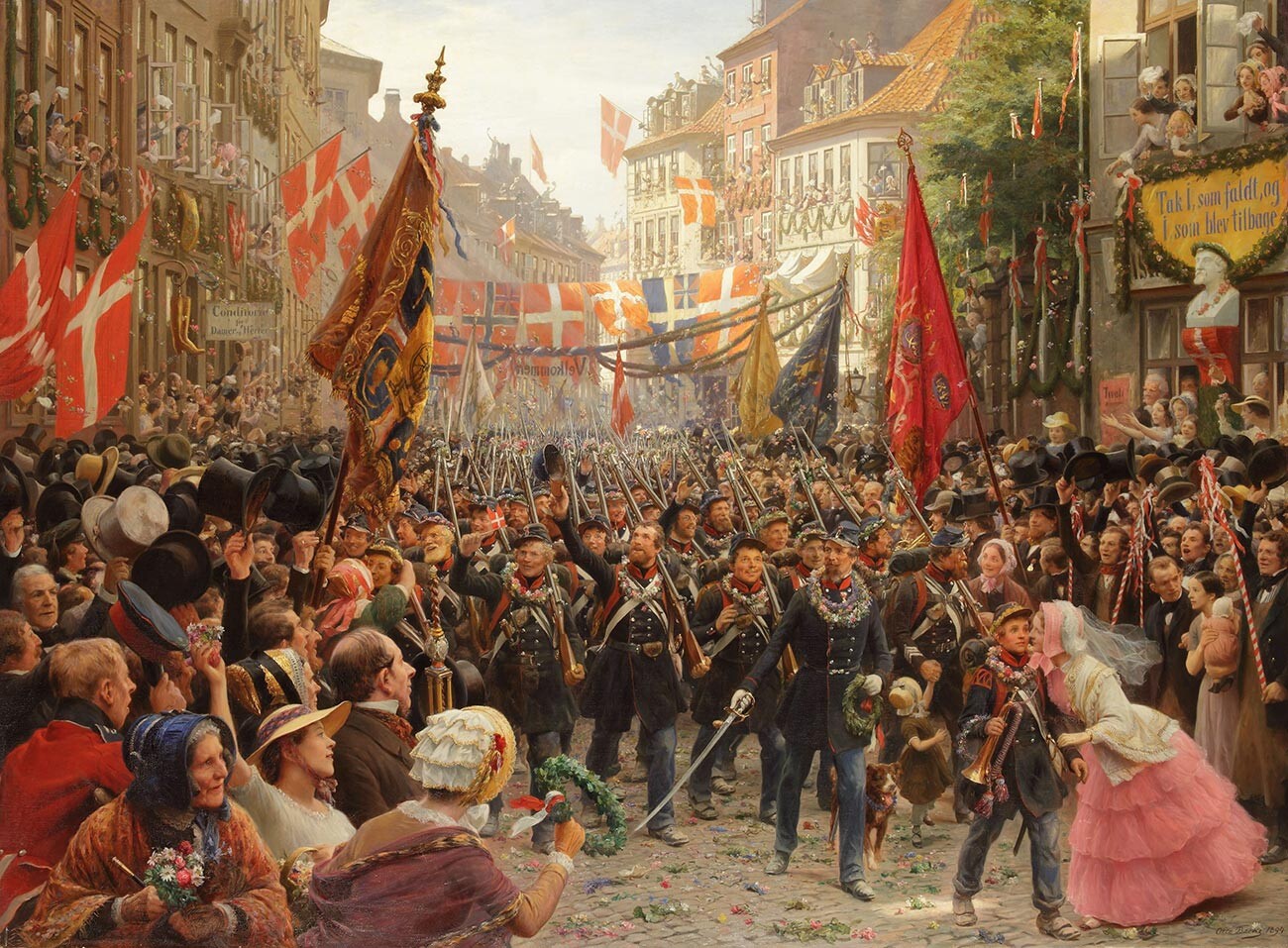 Вступление датских войск в Копенгаген в 1848 г.