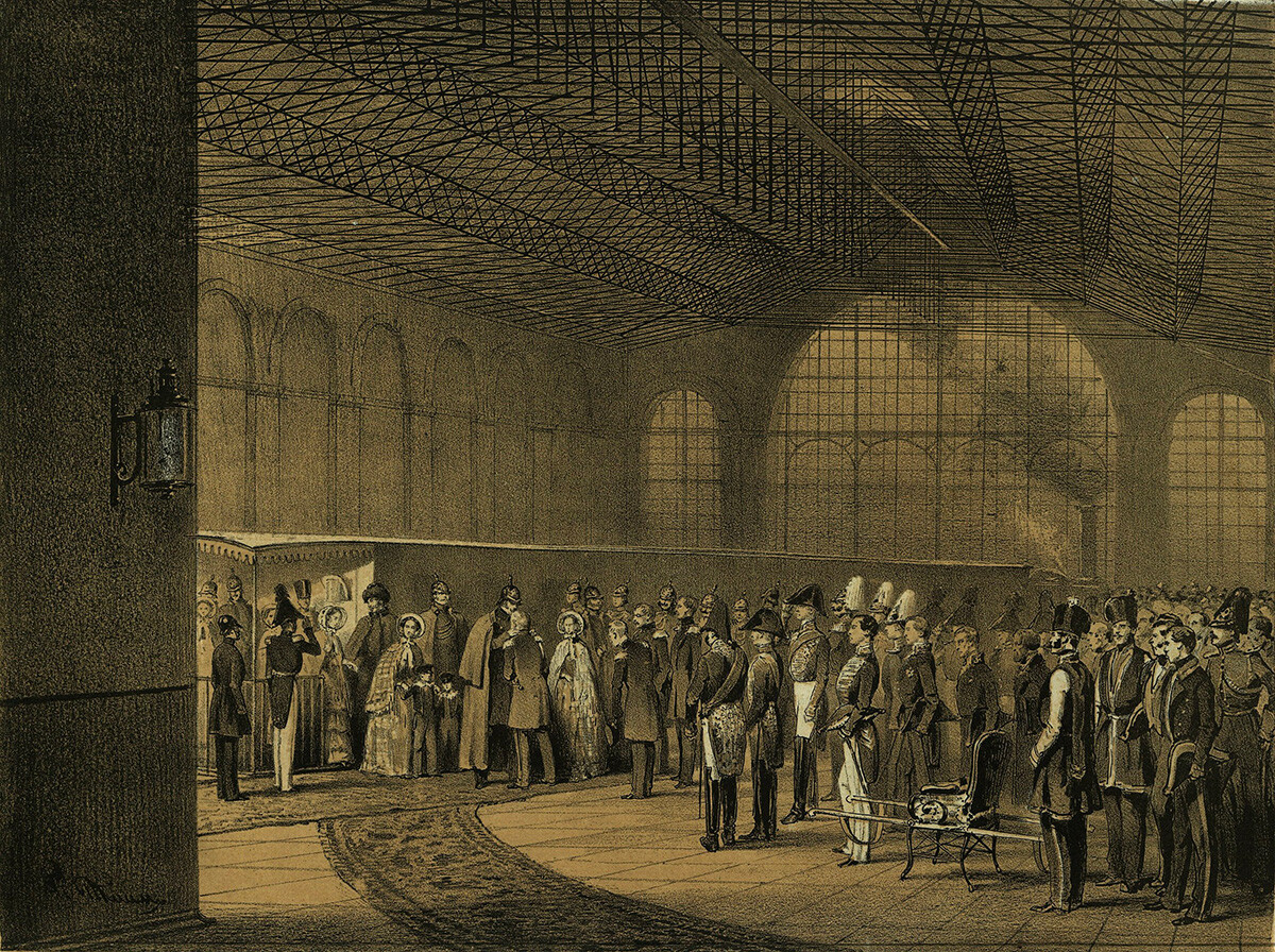 Arrivée de Nicolas Ier à Moscou par le train le 31 (19) août 1851