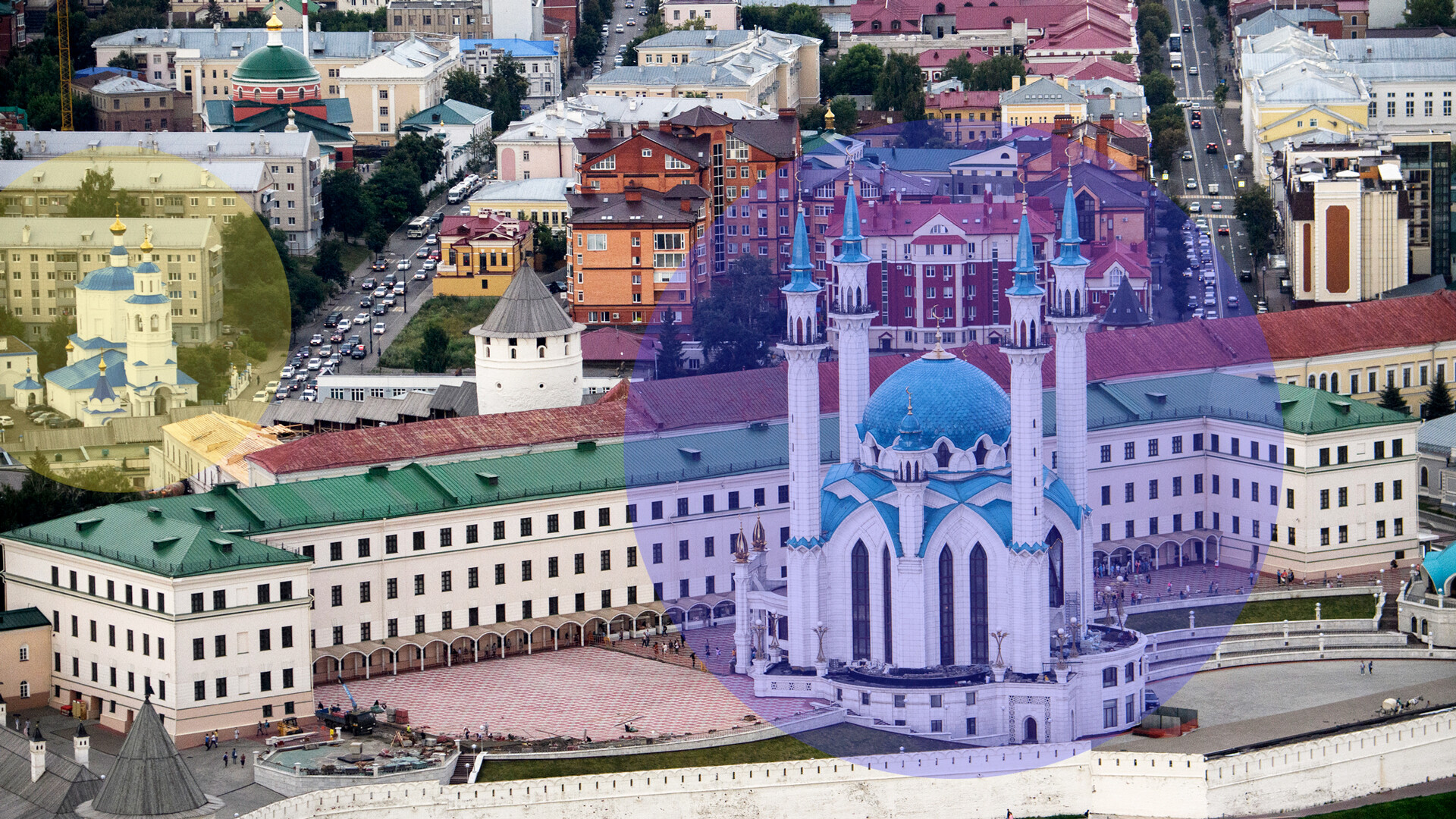 Vue du Kremlin de Kazan, au Tatarstan