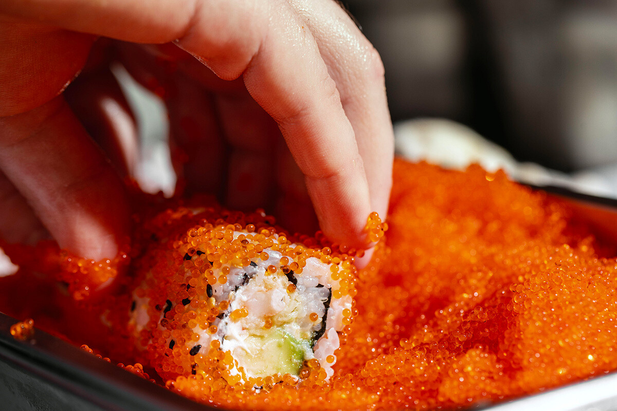 For a long time, flying fish roe was considered an exotic product in Russia.