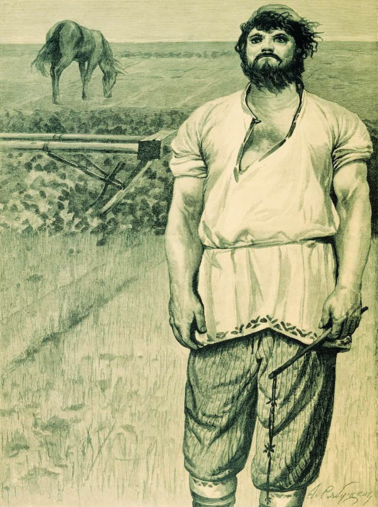 「ミクーラ・セリャニノヴィチ」、1895年、アンドレイ・リャブシキン作