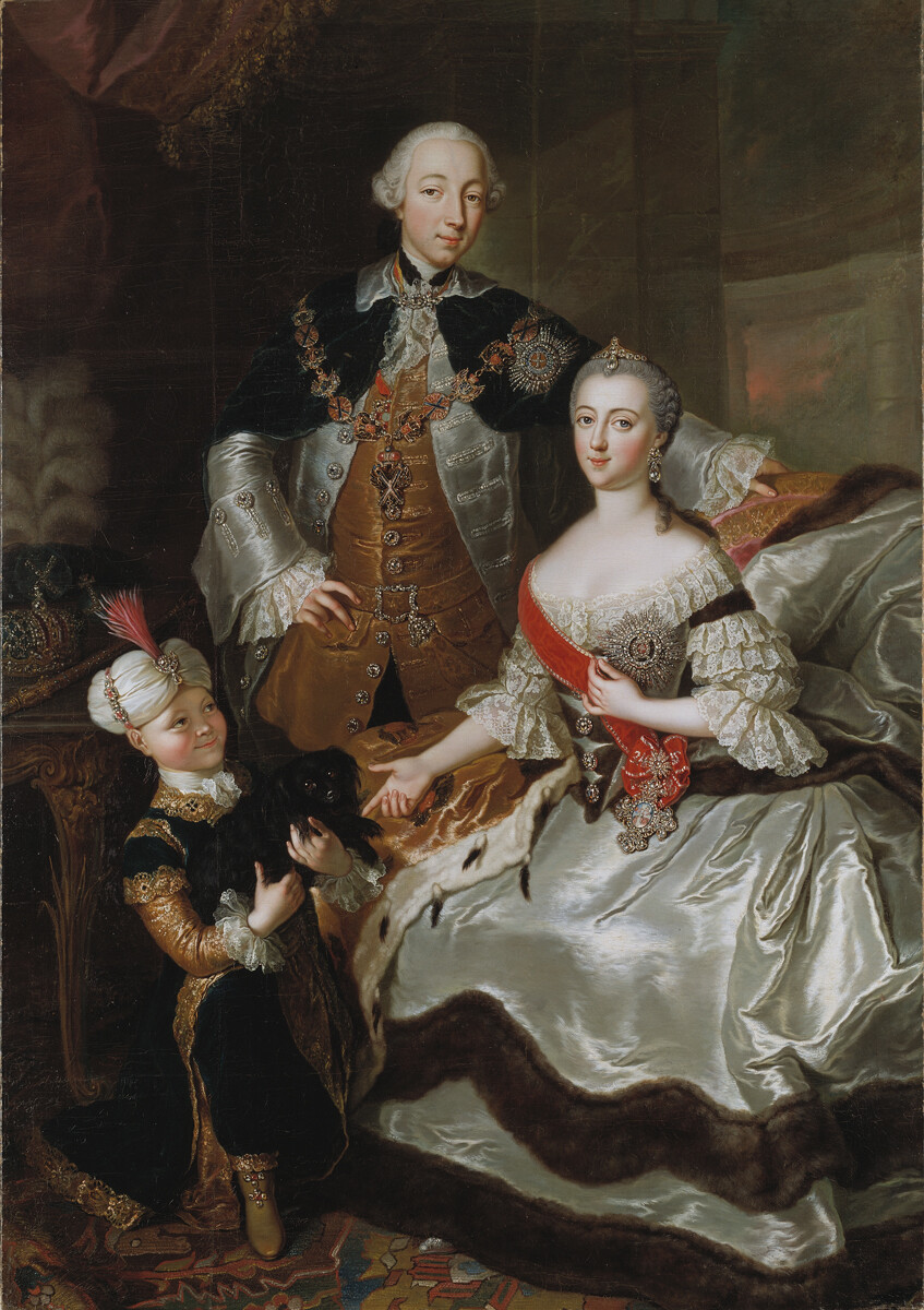 Großfürst Peter Fjodorowitsch und seine Frau, Großfürstin Katharina Alexejewna, 1756