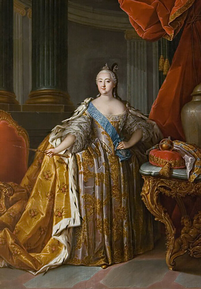 Heinrich Buchholz. Retrato de Isabel Petrovna, 1768. 