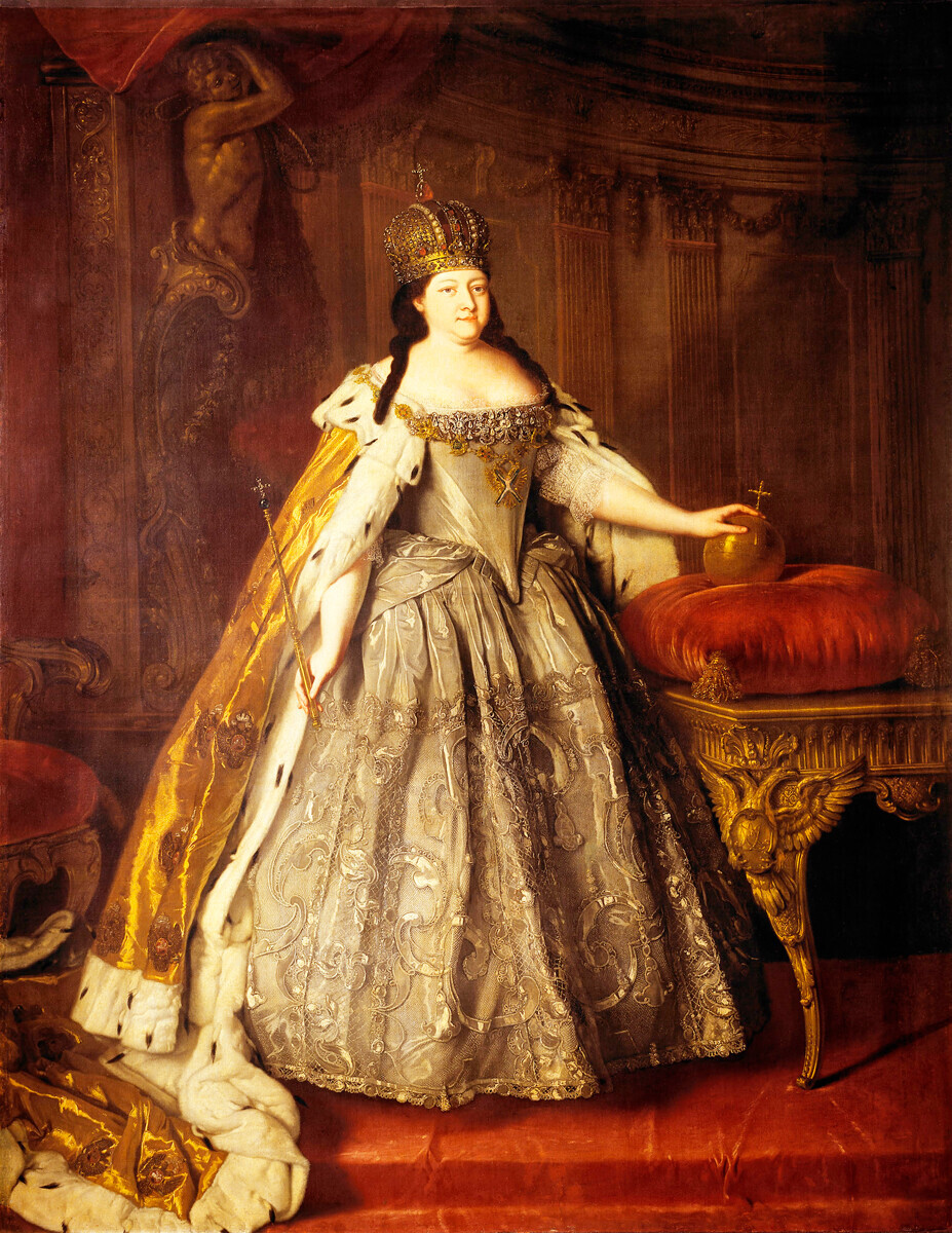 Retrato da imperatriz Anna Ioannovna, 1730. 