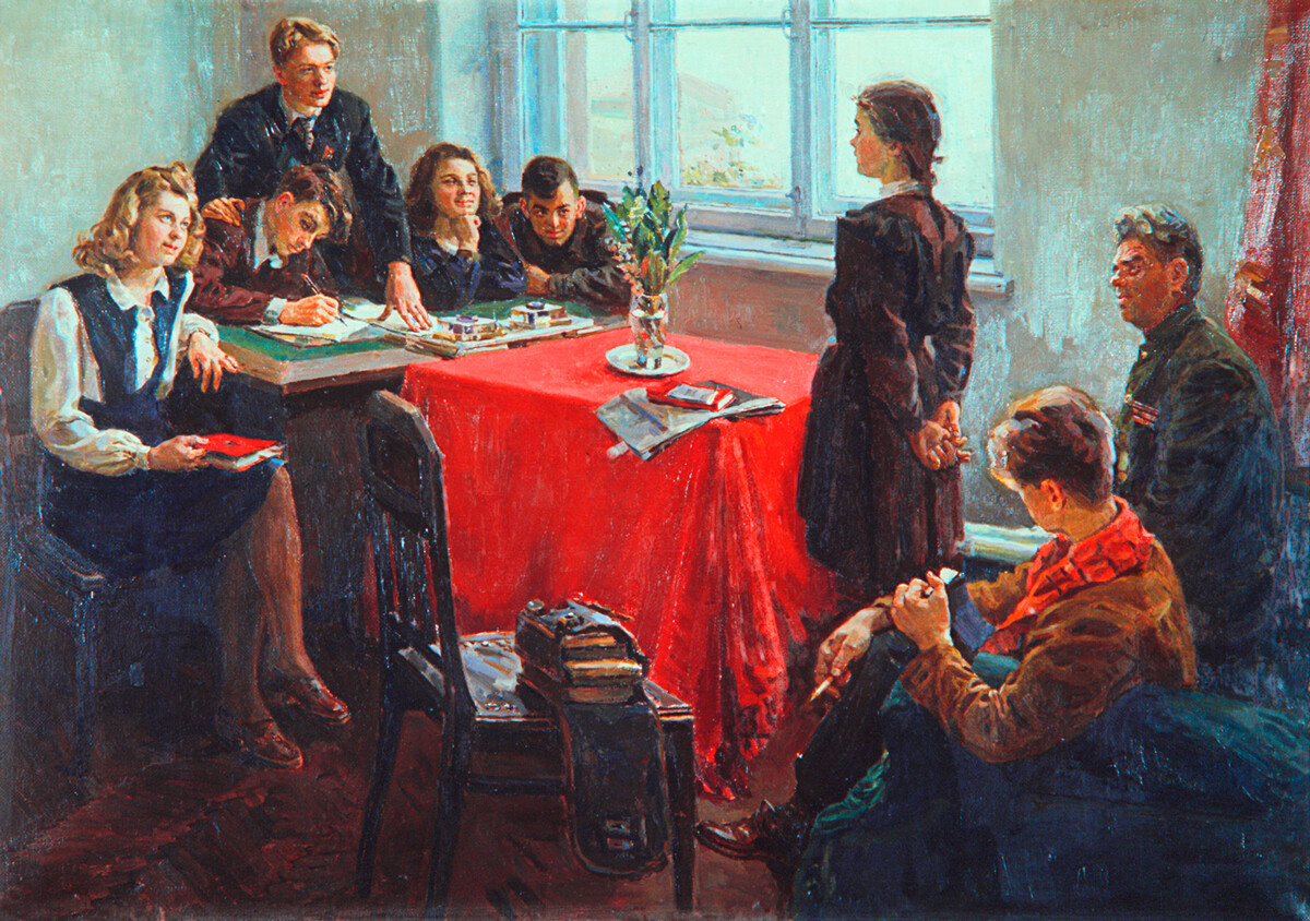 Sergej Grigorjev. Sprejem v Komsomol, 1949, 