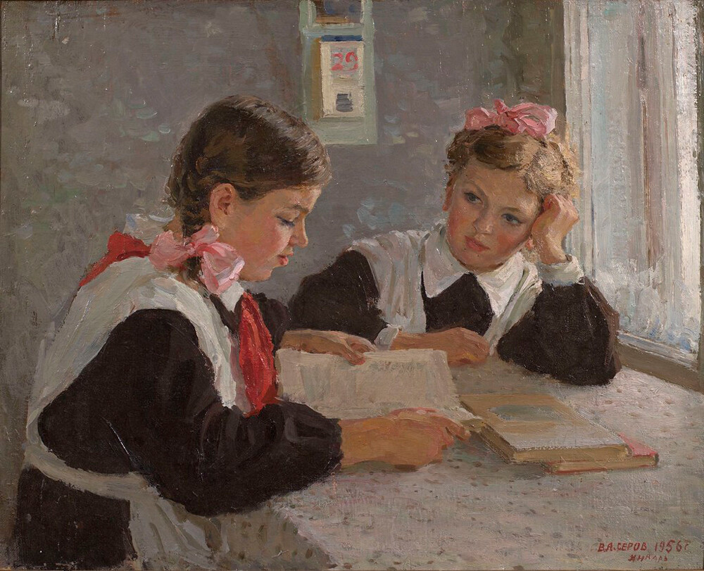 Vladimir Serov, “Compiti a casa”, 1956 
