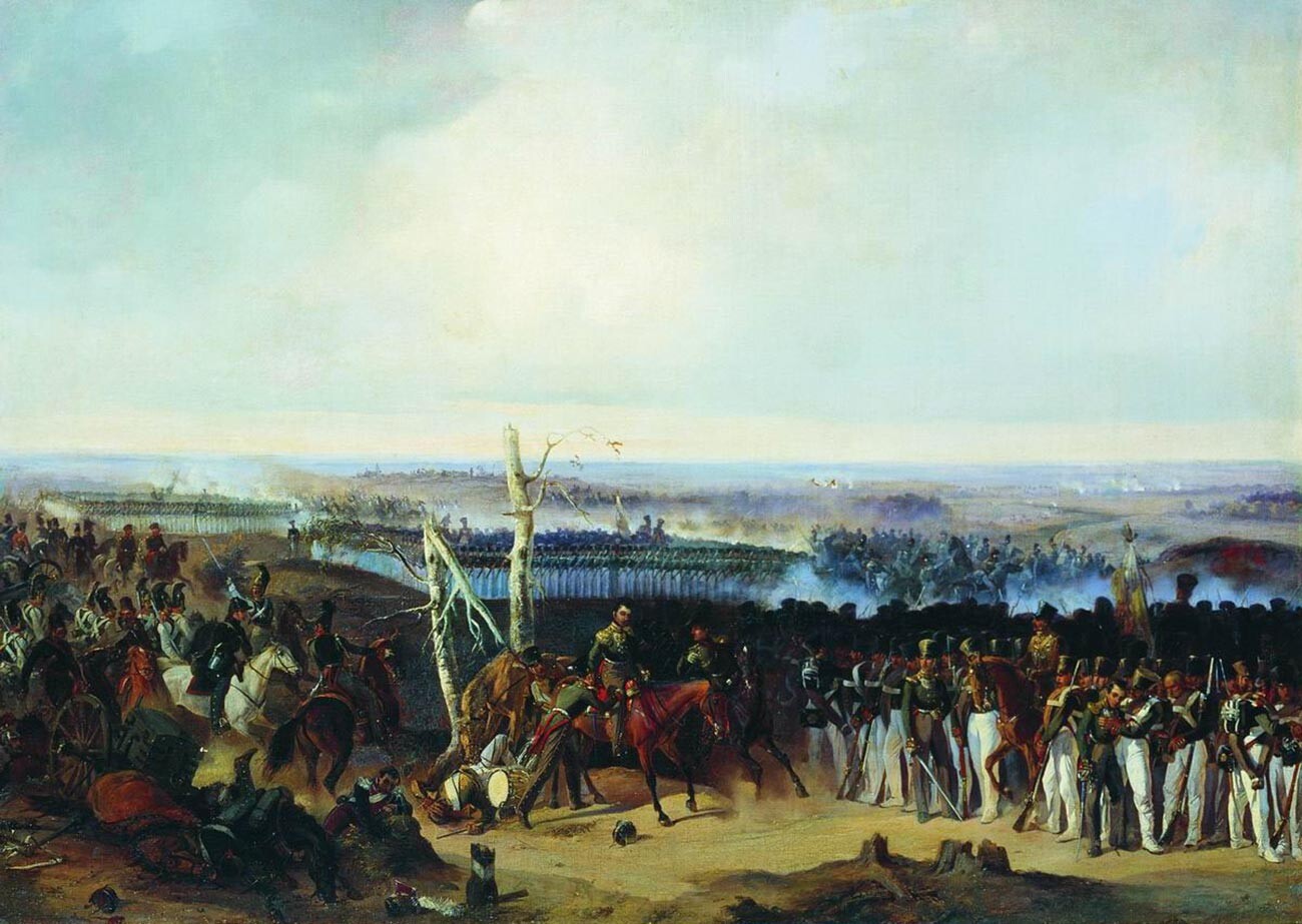 The Life-Guards Izmailovsky Regiment on the Battle of Borodino.