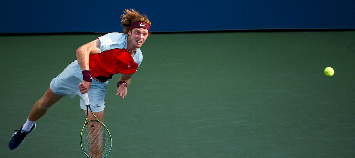 Andrey Rublev during the third round of the U.S. Open on September 3, 2022