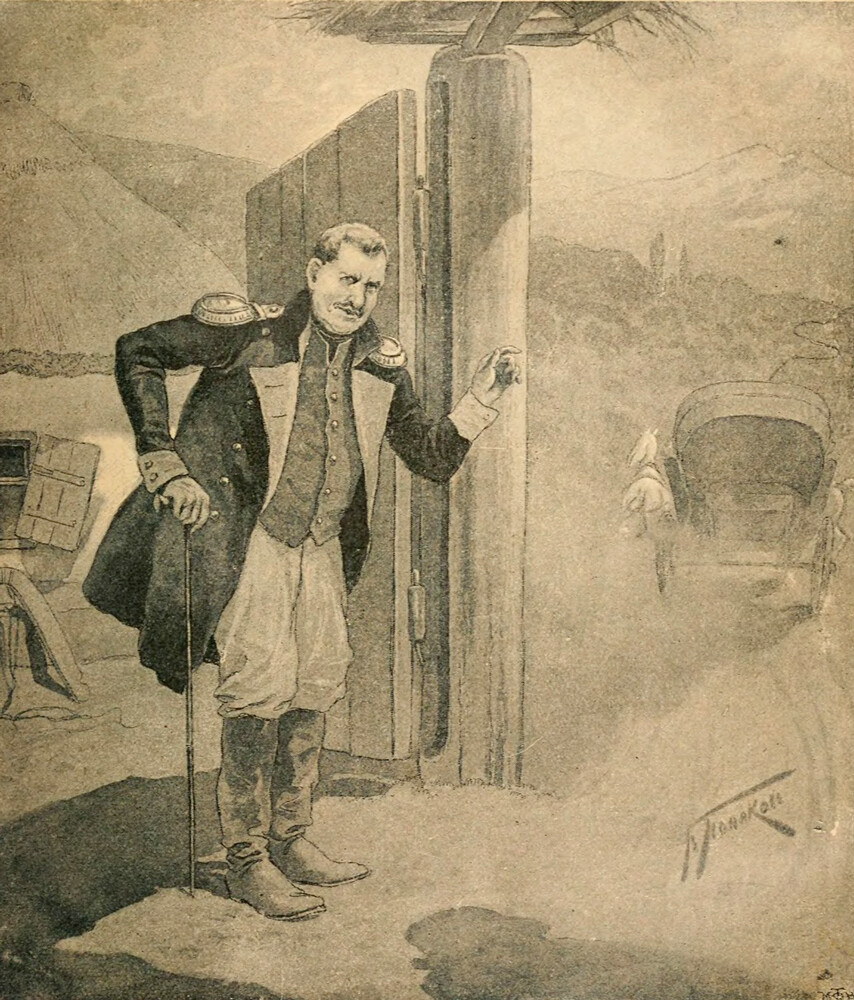 Ilustraciones de V. A. Poliakov para la novela de Lérmontov 