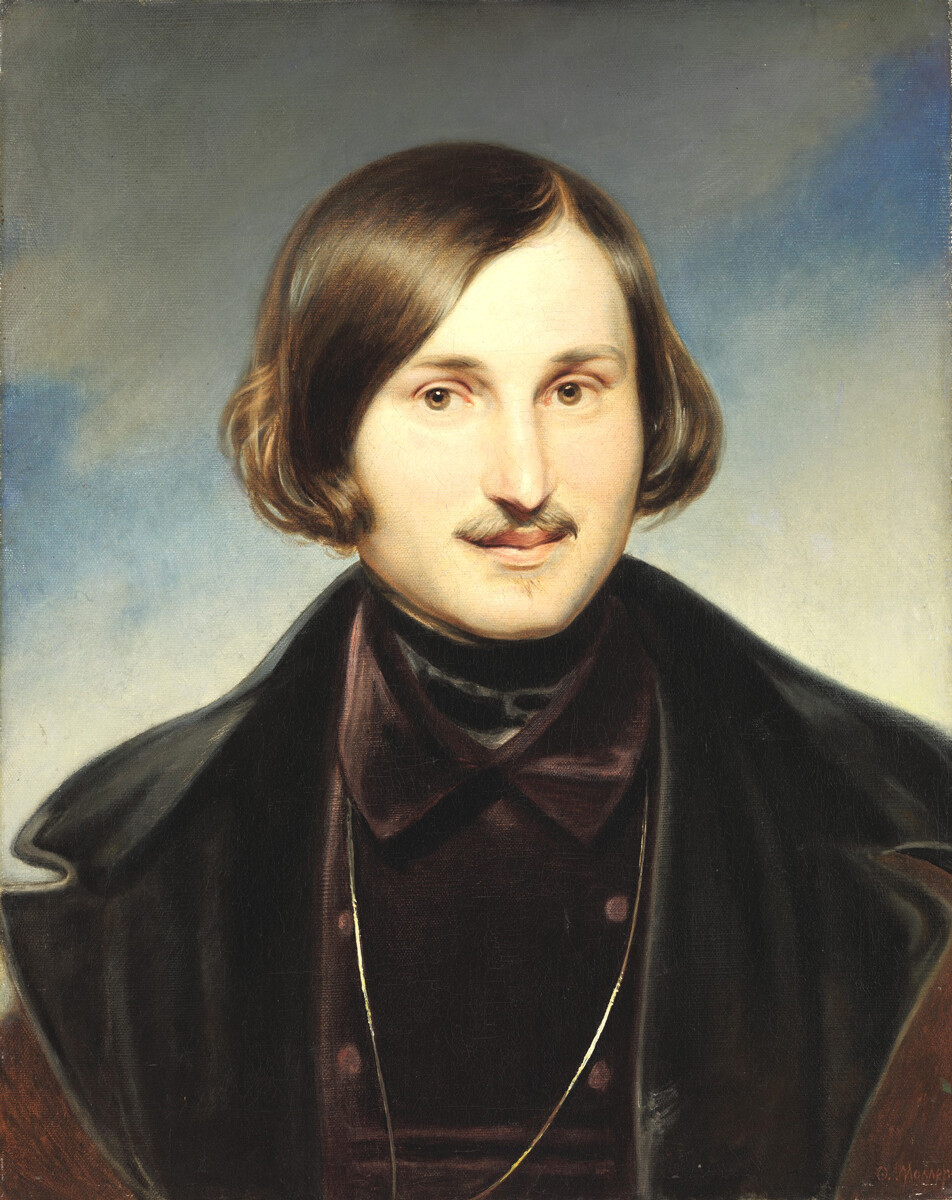 Porträt des Schriftstellers Nikolai Wassiljewitsch Gogol, F. Moller, Anfang der 1840er Jahre.