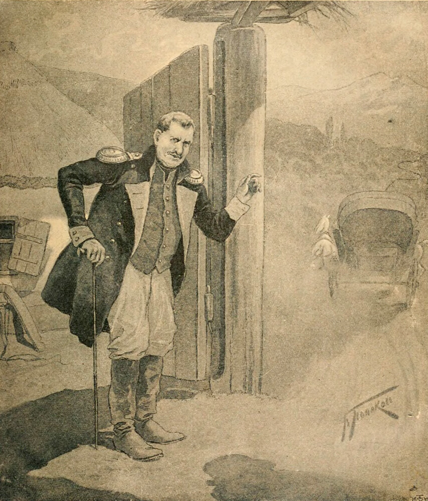 Ilustrações de V. A. Poliakov para o livro de Mikhail Liérmontov 