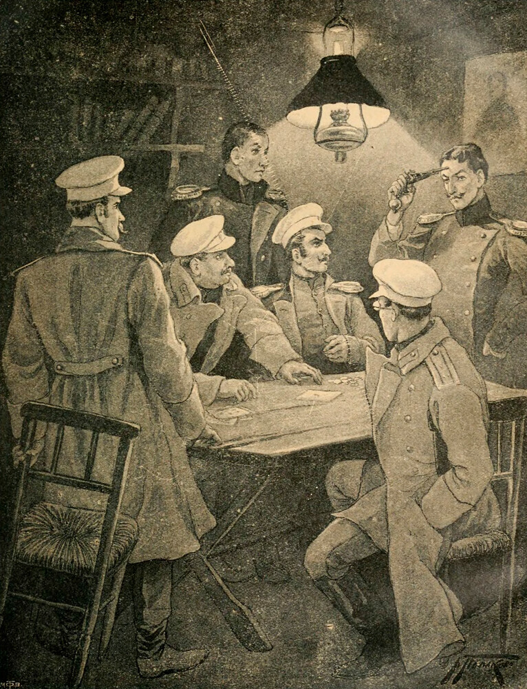 Ilustrações de V. A. Poliakov para o livro de Mikhail Liérmontov 