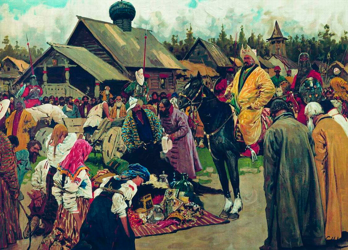 Baskaki (darugači, uradniki Mongolskega cesarstva, ki so pobirali davke, op. ur.), 1909, Sergej Ivanov