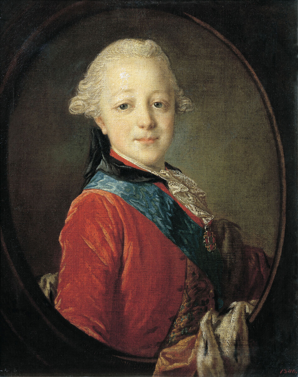 Портрет на великиот кнез Павел Петрович од детството, 1761, Фјодор Рокотов.

