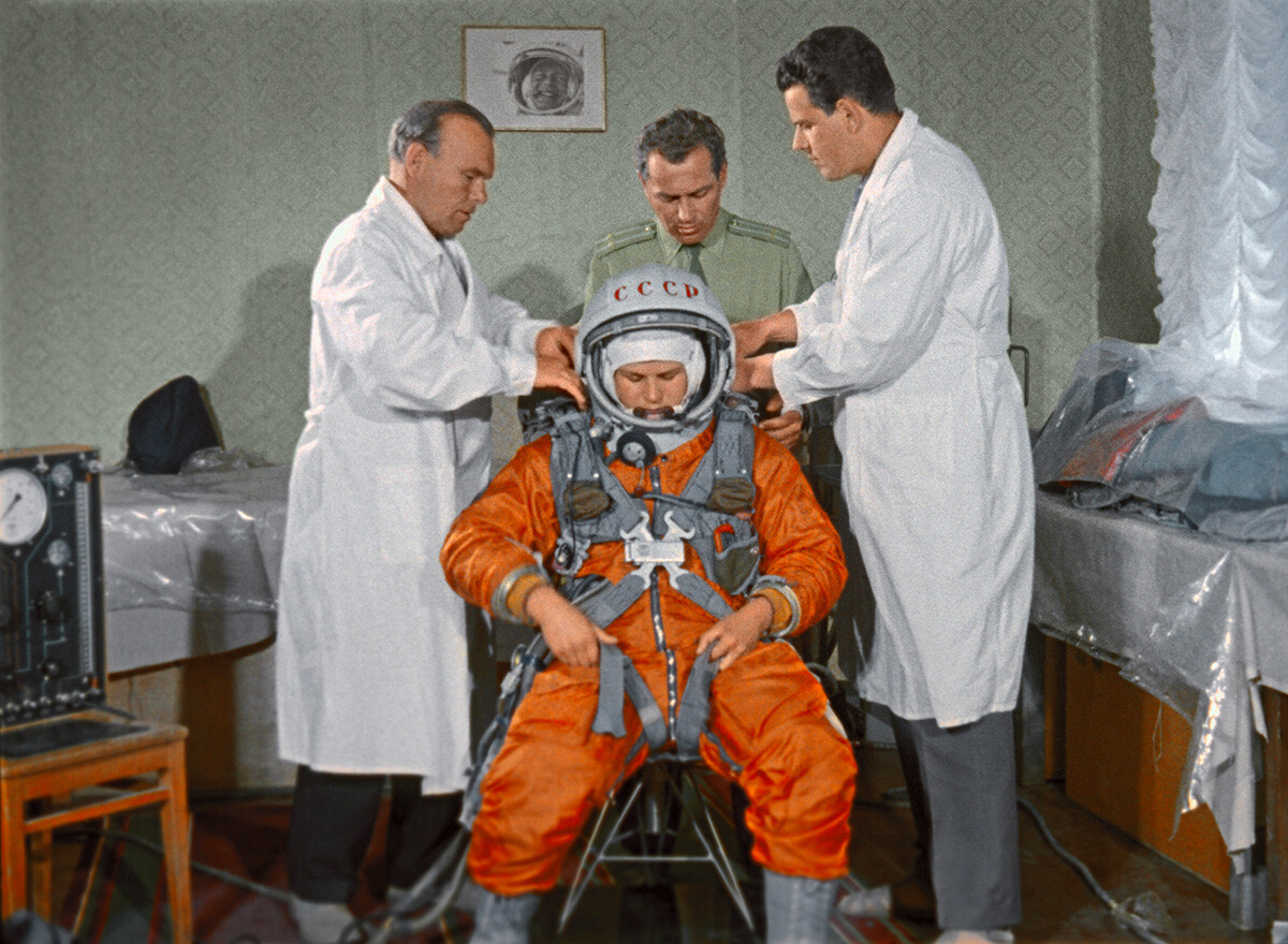 Pilotkinja-kozmonautkinja Valentina Tereškov uoči polijetanja.