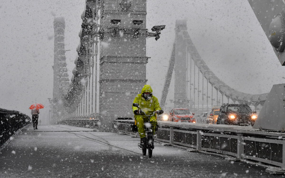 Nevadas en Moscú.