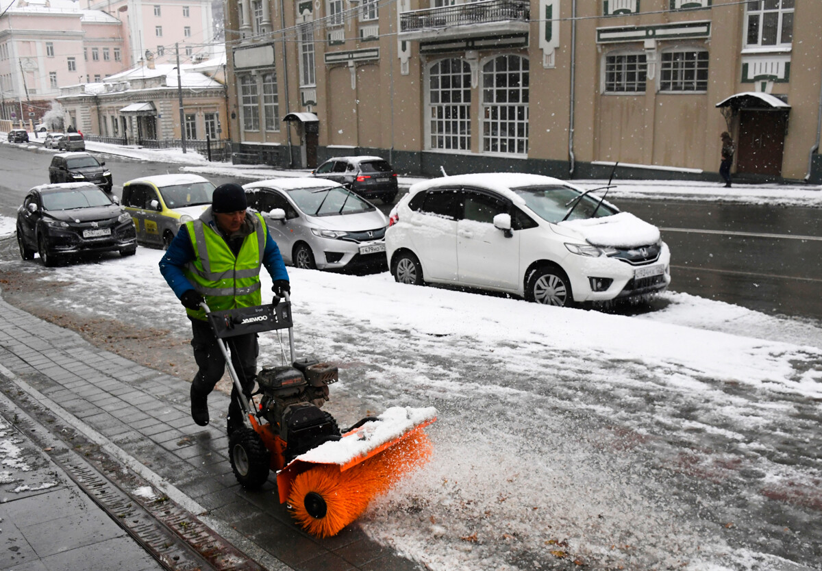 Primera nevada en Vladivostok.