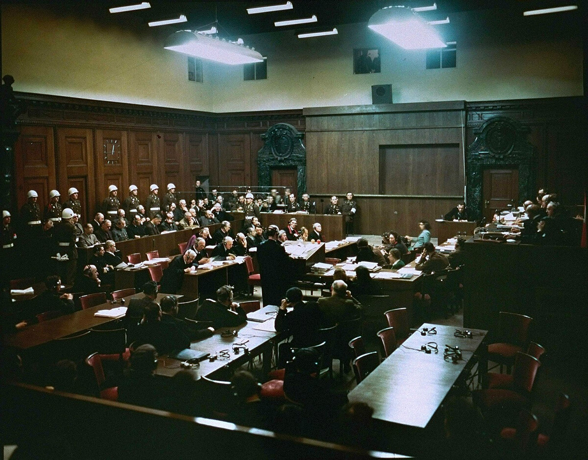 ニュルンベルク裁判の法廷内