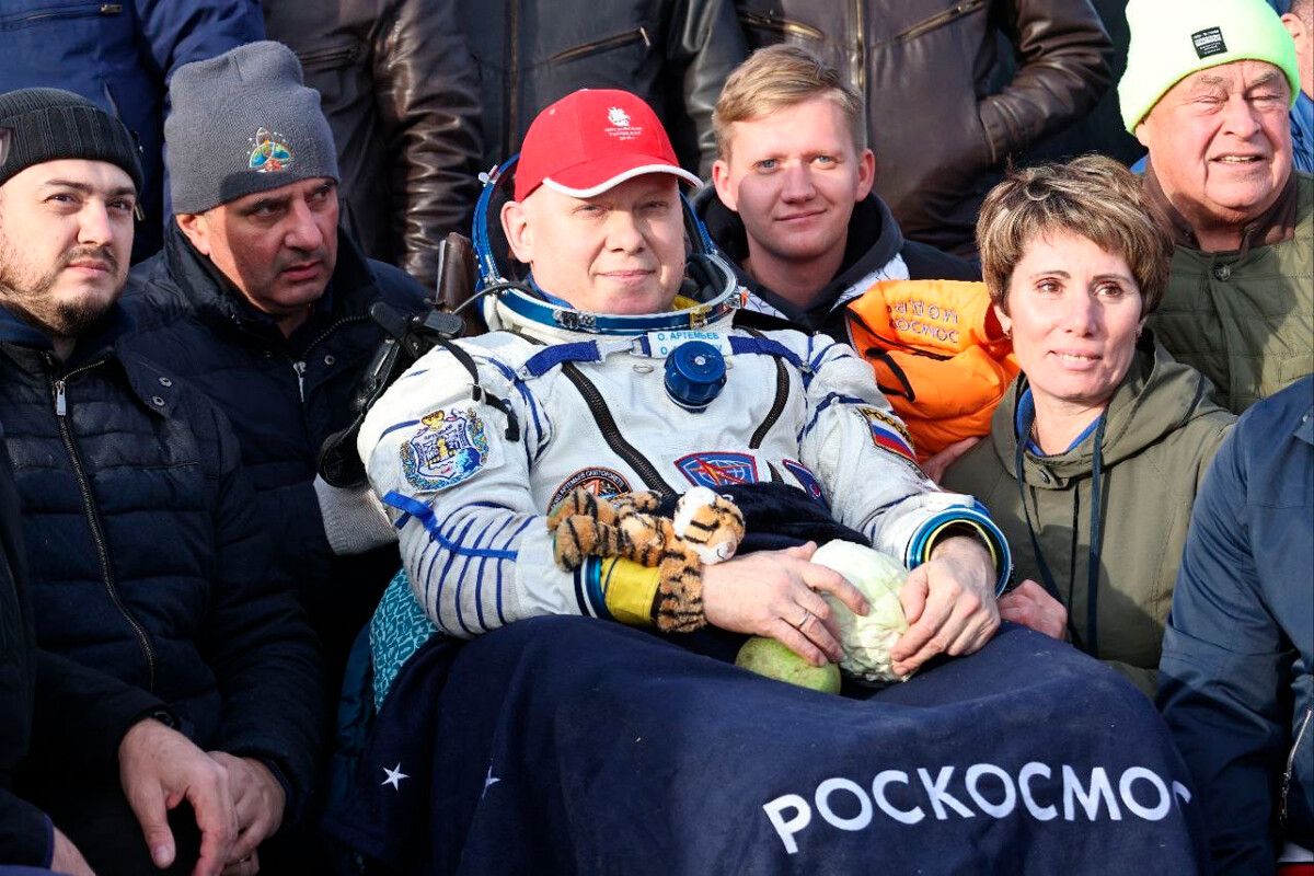 宇宙船「ソユーズMS 21」で帰還したセルゲイ・コルサコフ