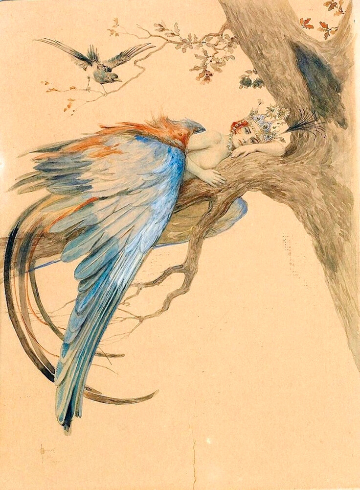 La Sirine, illustration datant d'avant 1928, Sergueï Solomko