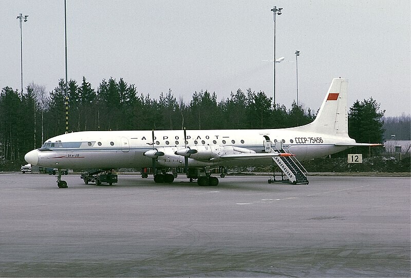 Il-78 da Aeroflot no aeroporto sueco de Arlanda, 1971
