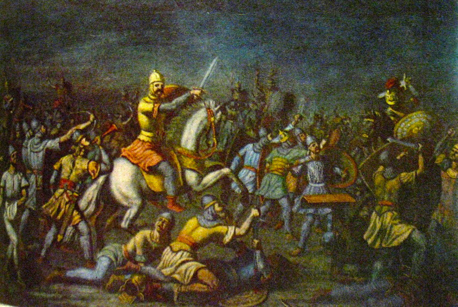 Le prince Sviatoslav vainquant les Byzantins, par N. Pavlovitch