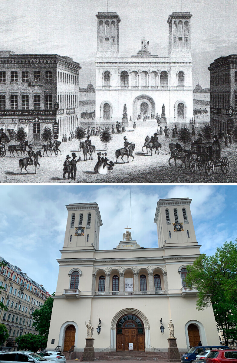 Petrikirche di masa lalu dan sekarang.
