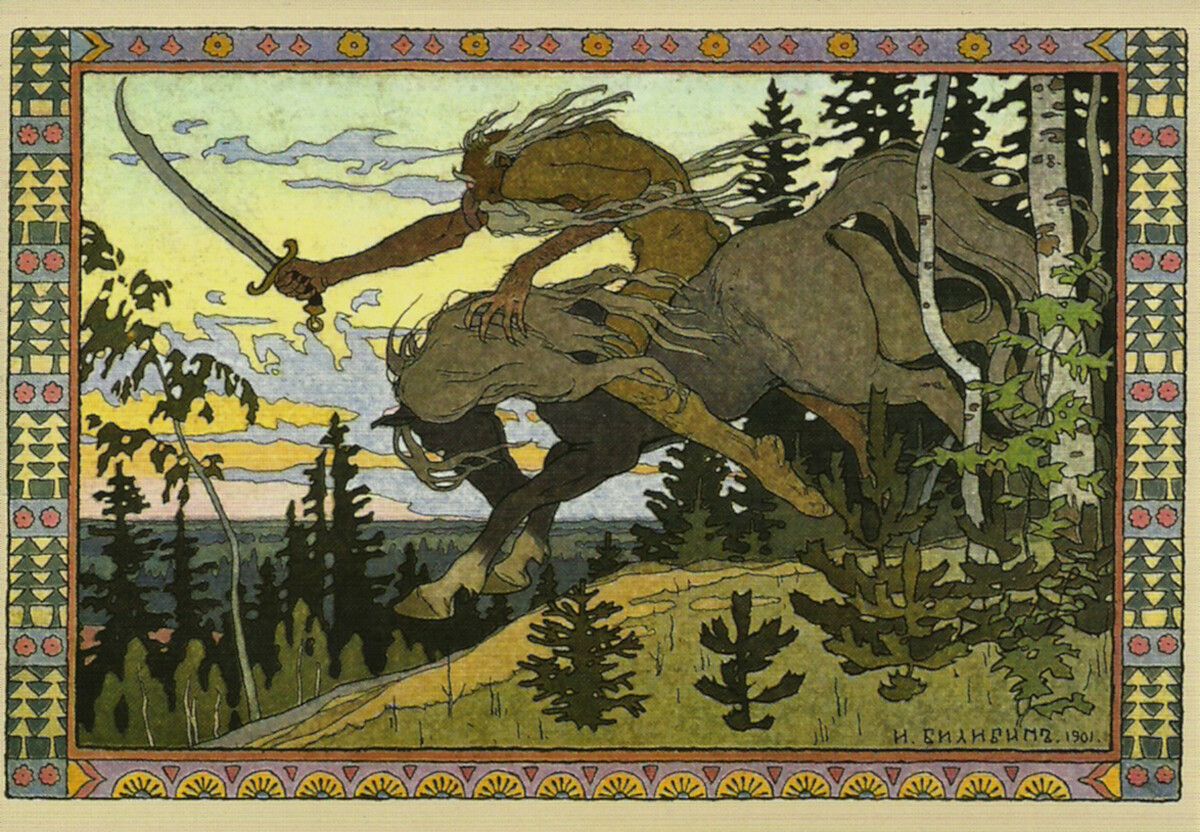 Ivan Bilibin. Koschei the Immortal. Book illustation, 1901