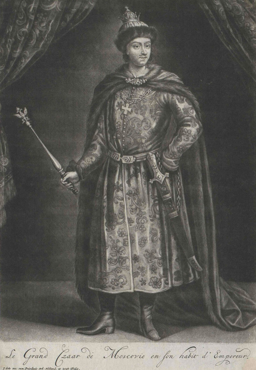 Pedro el Grande en traje ruso