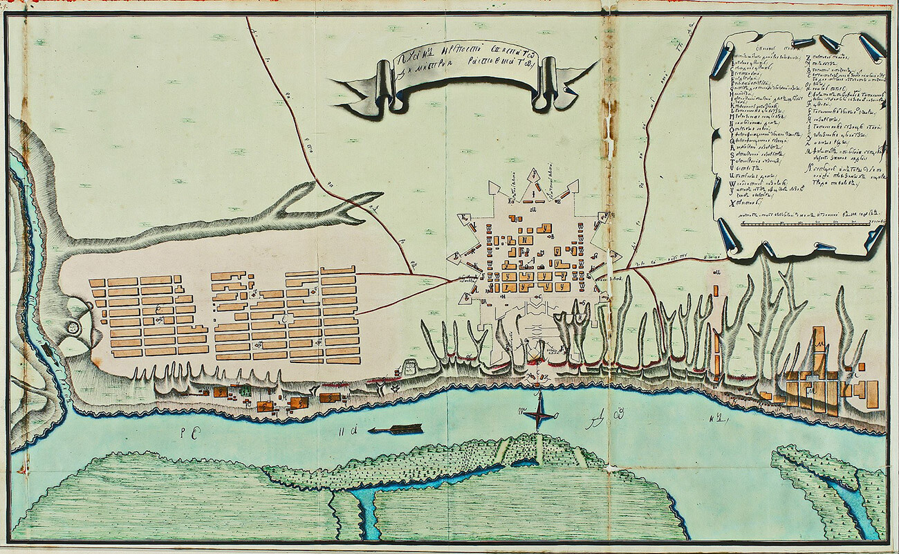 Map of the fortress named in honor of St. Demetrius of Rostov, 1768.