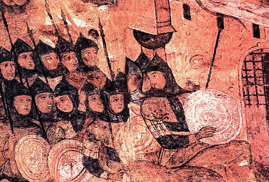Русите пред ѕидините на Константинопол, 860 година.
