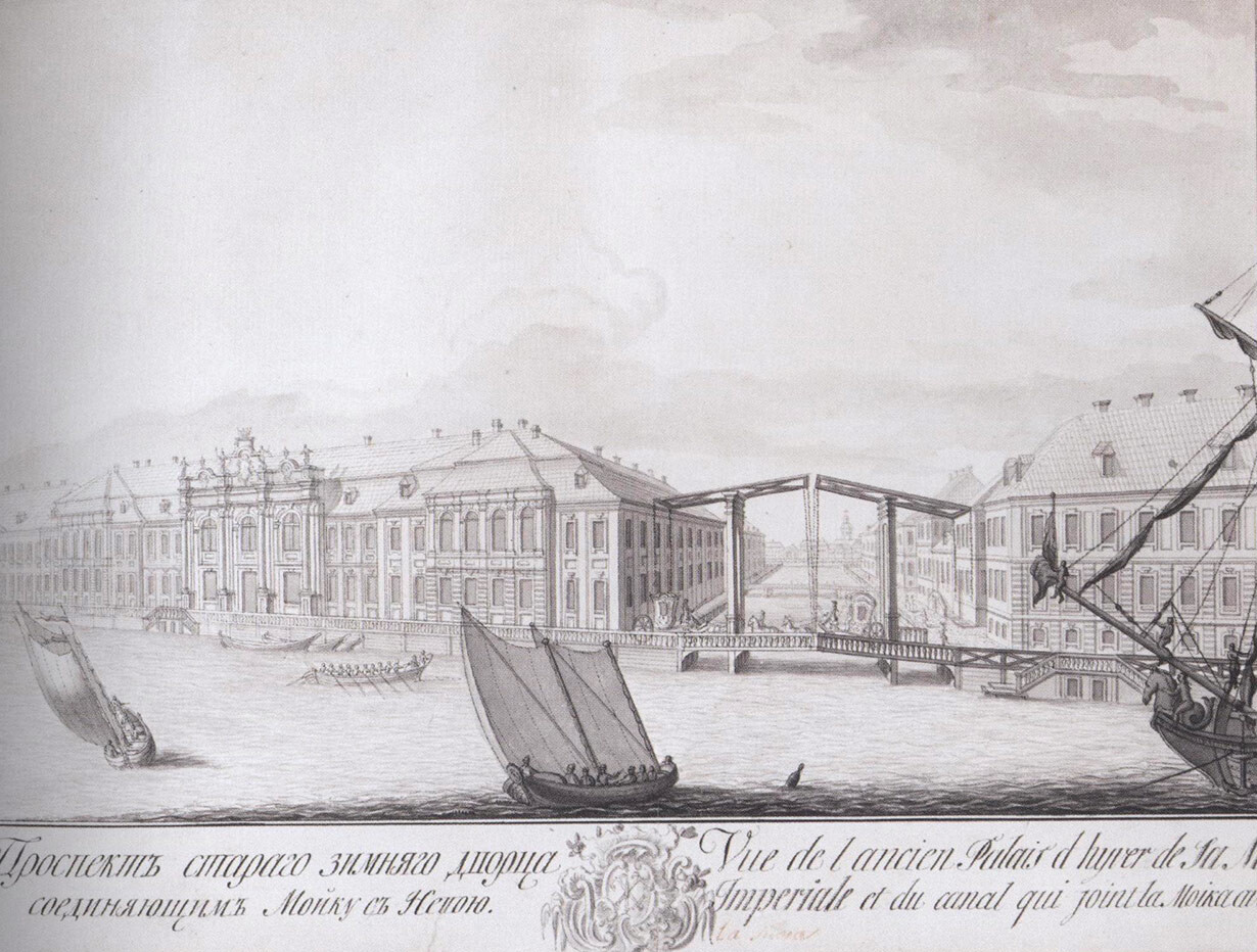 The view of the Winter Palace and canal