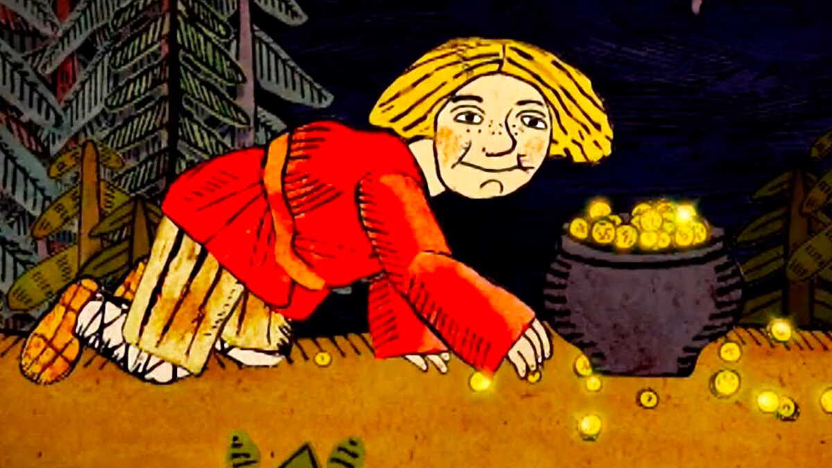 A still from 'About Ivan the fool'  (2004) animation film
