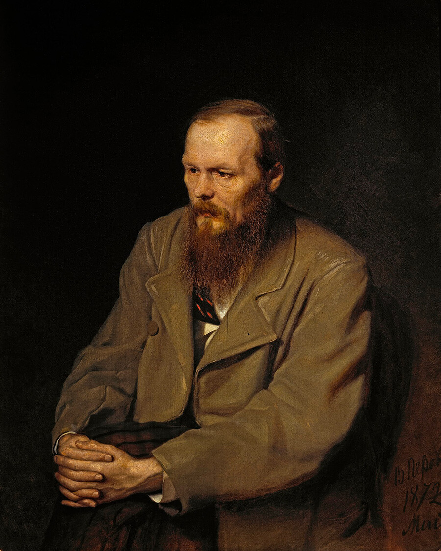 Василий Перов. Портрет на писателя Фьодор Михайлович Достоевски, 1872 г.