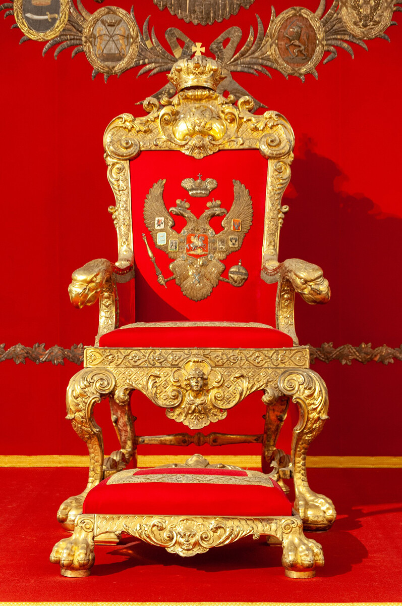 Throne belonged to Empress Anna Ioannovna