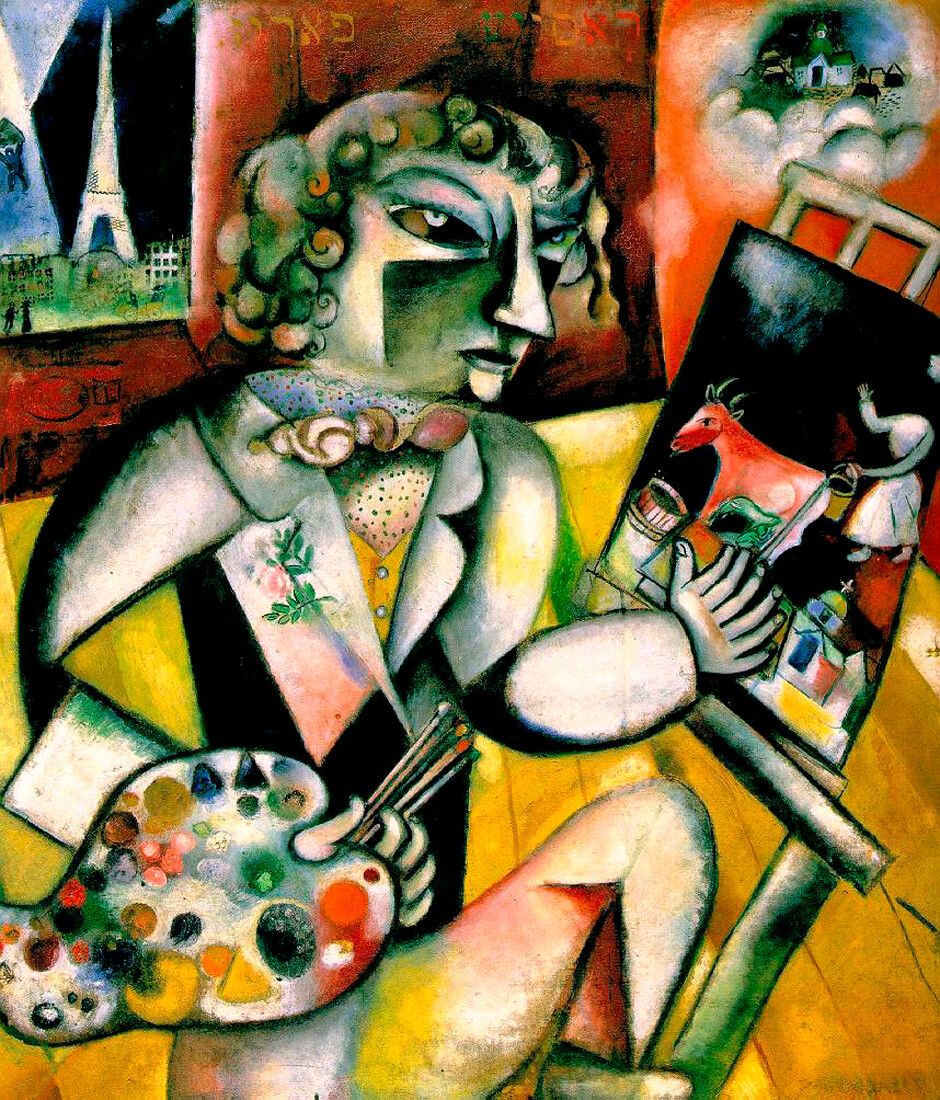 ‘Autorretrato con siete dedos’, Marc Chagall