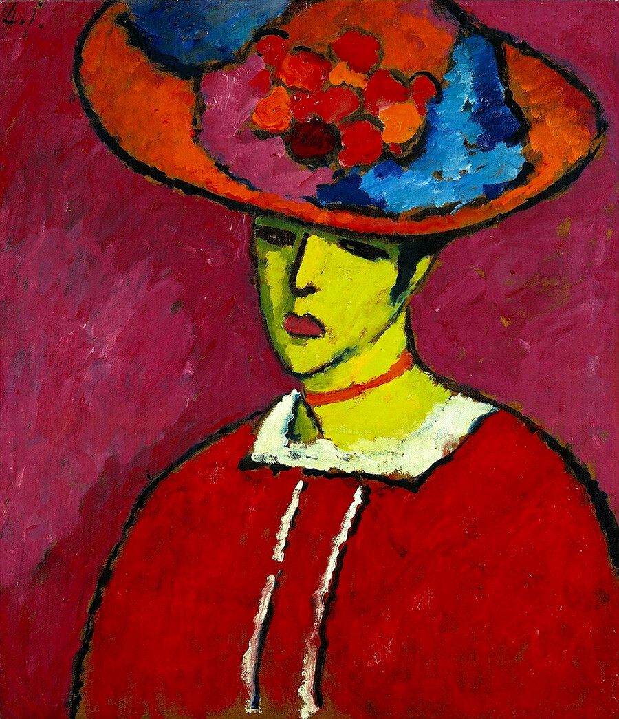 Alexej von Jawlensky. Schokko With Wide-Brimmed Hat, 1910