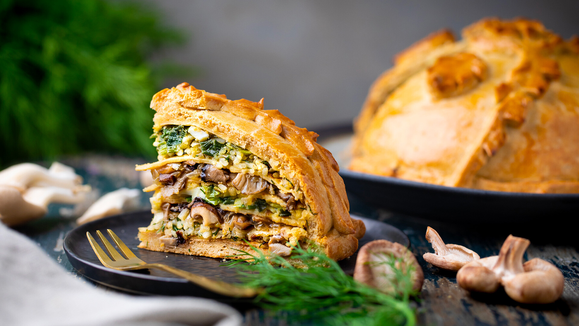 Kurnik – Chicken Pie with Mushrooms, Kasha, Eggs & Homemade Chicken Broth –  Cooking Melangery
