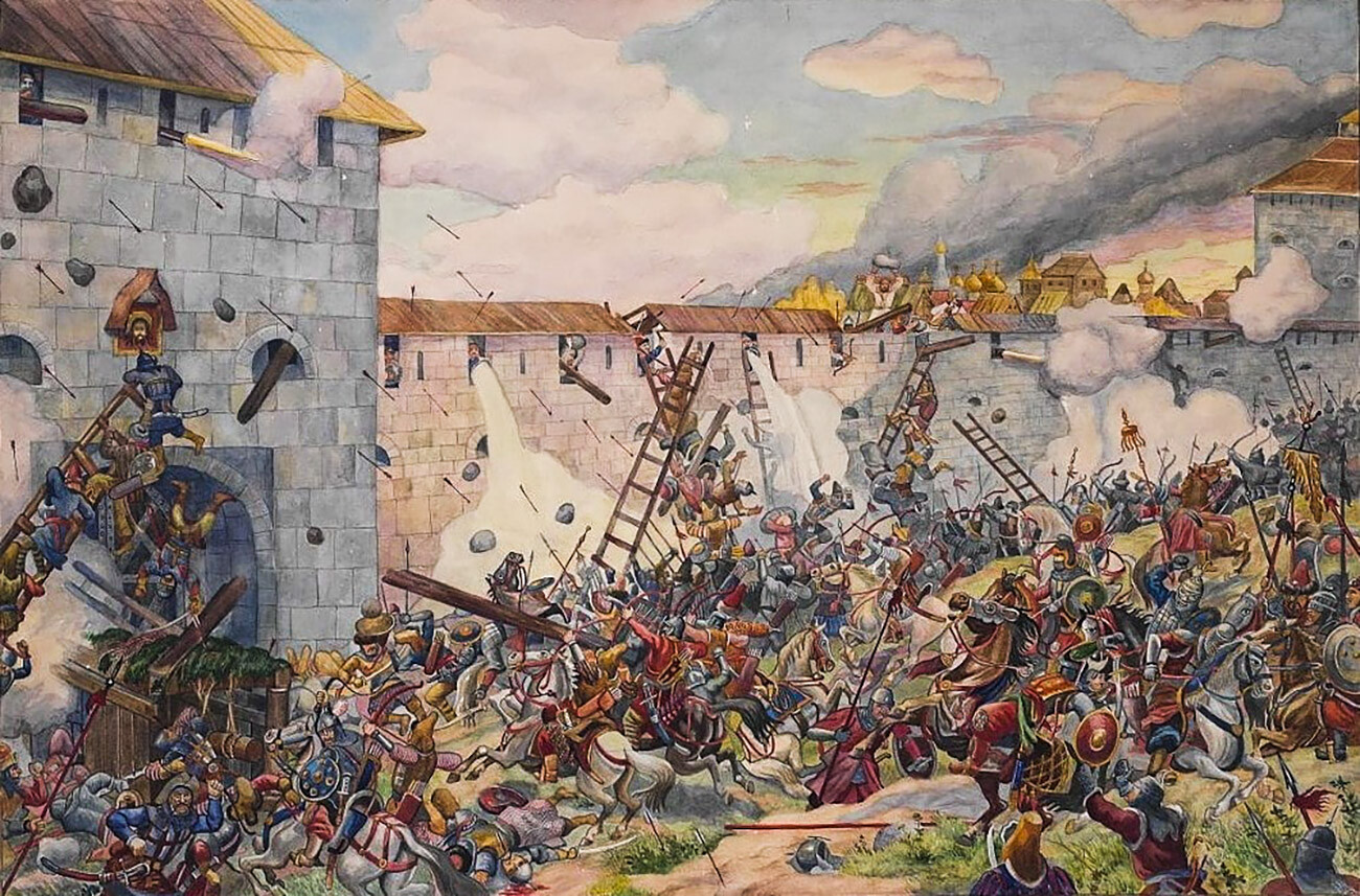 Die Verteidigung Moskaus vor der Armee Toktamisch in 1382.