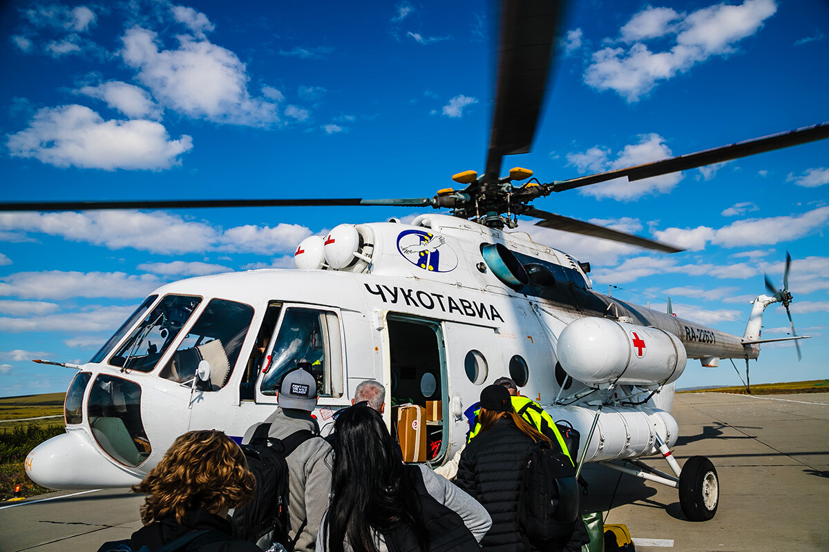 Un elicottero in Chukotka 