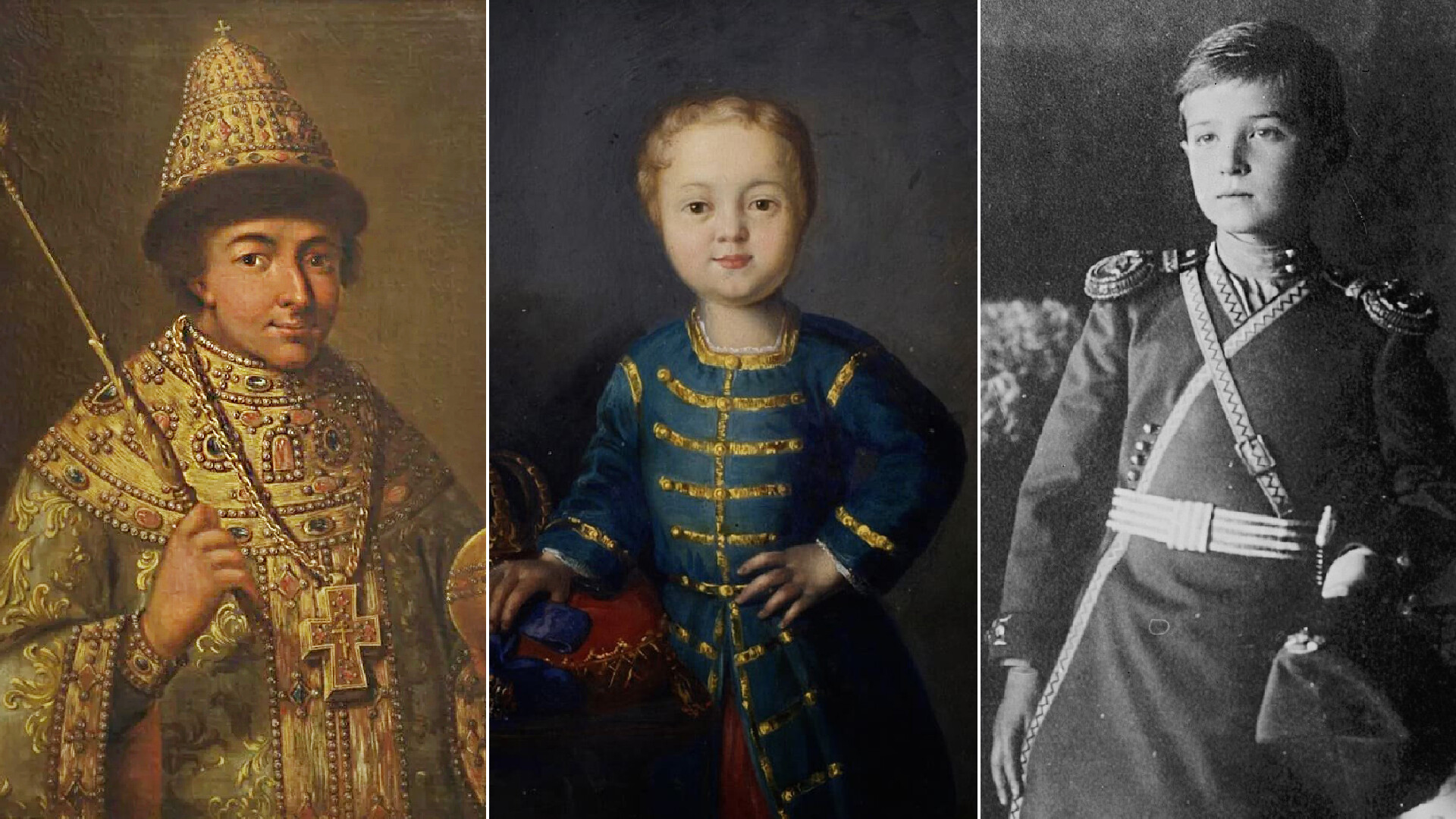 Fjodor, Ivan e Aleksej, gli sfortunati eredi al trono russo