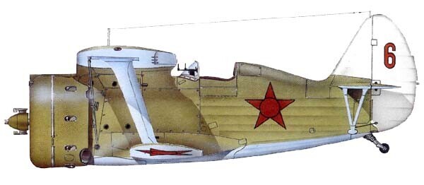 Barvna shema letala I-153, ki se je uporabljalo za obrambo pomorskih konvojev