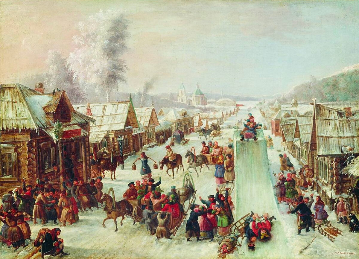 Perayaan Maslenitsa oleh Leonid Solomatkin.