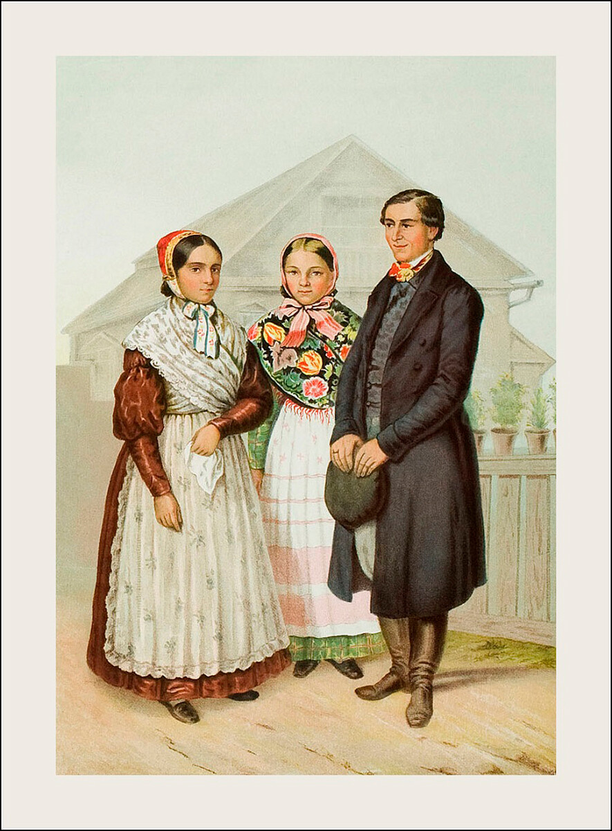 Deutsche Kolonisten aus den Außenbezirken von St. Petersburg. 