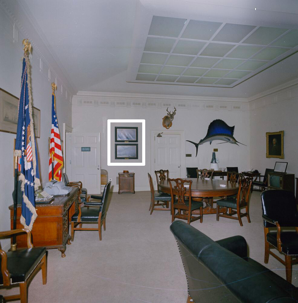 Dans la salle Roosevelt de la Maison Blanche