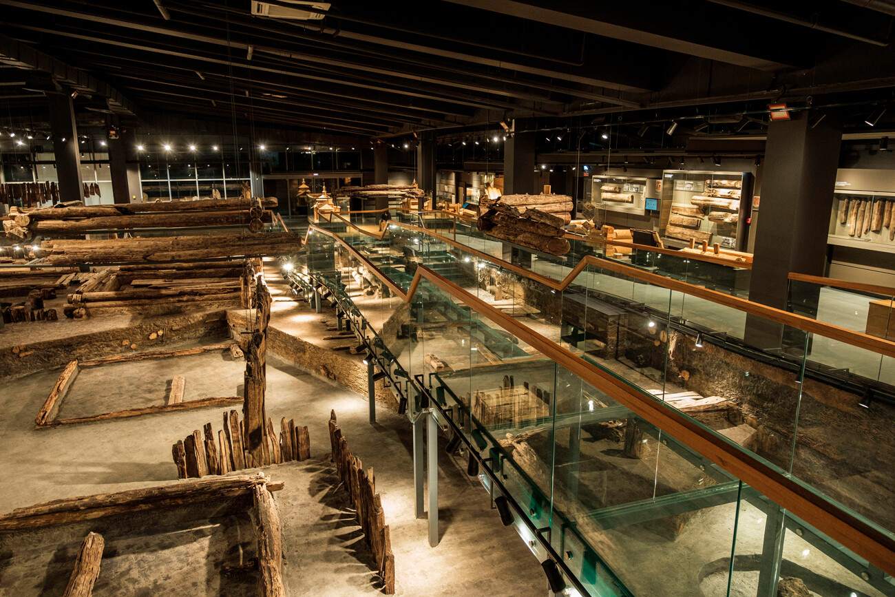 Modern museum of archeology of wood in Sviyazhsk